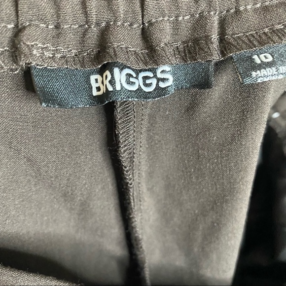 Briggs New York Brown Stretch Straight Leg Dress Pants 10 Career Business - Picture 2 of 11
